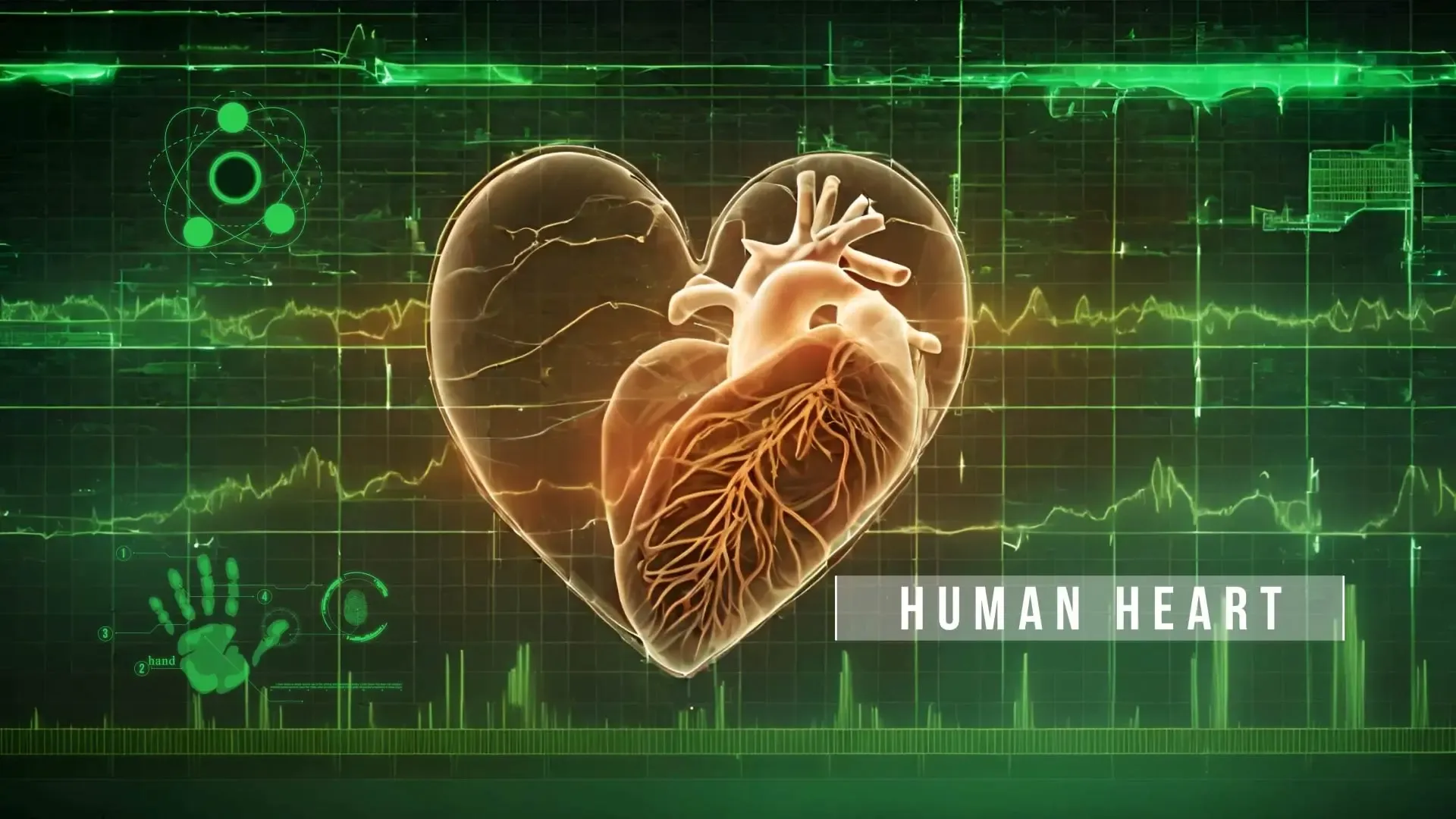 Futuristic Human Anatomy Title Animation